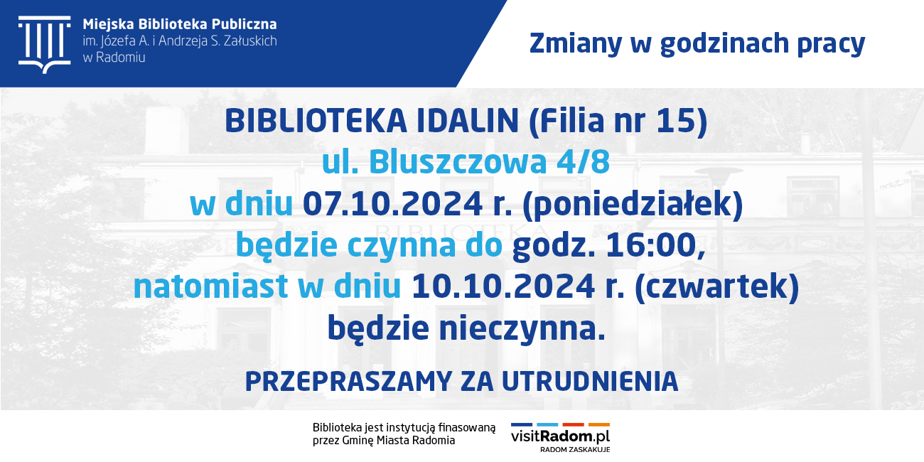 Filia nr 15 – 7 i 10 października 2024 r.