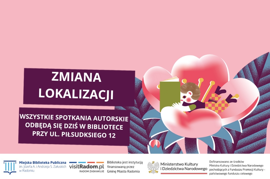 ZMIANA LOKALIZACJI SPOTKAŃ AUTORSKICH – 8 CZERWCA