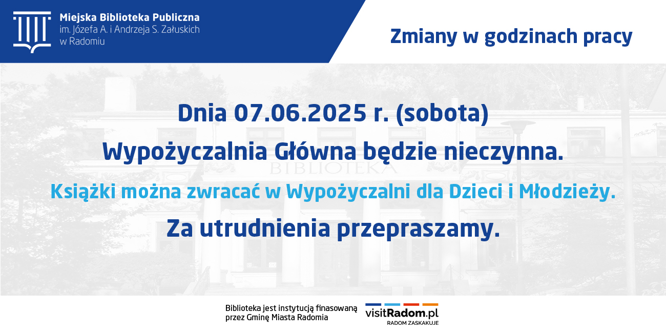 Wypożyczalnia Główna – 07.06.2025 r.