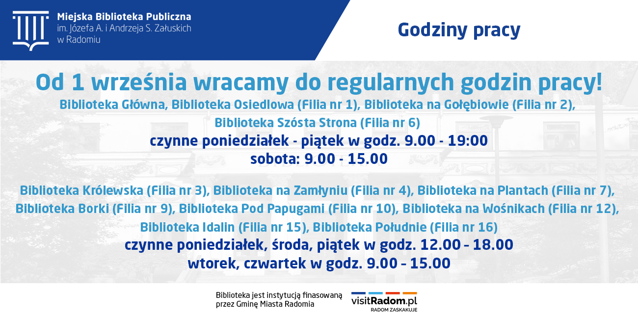 Godziny pracy od września 2025