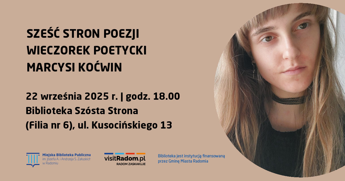 Sześć stron poezji. Wieczorek poetycki Marcysi Koćwin