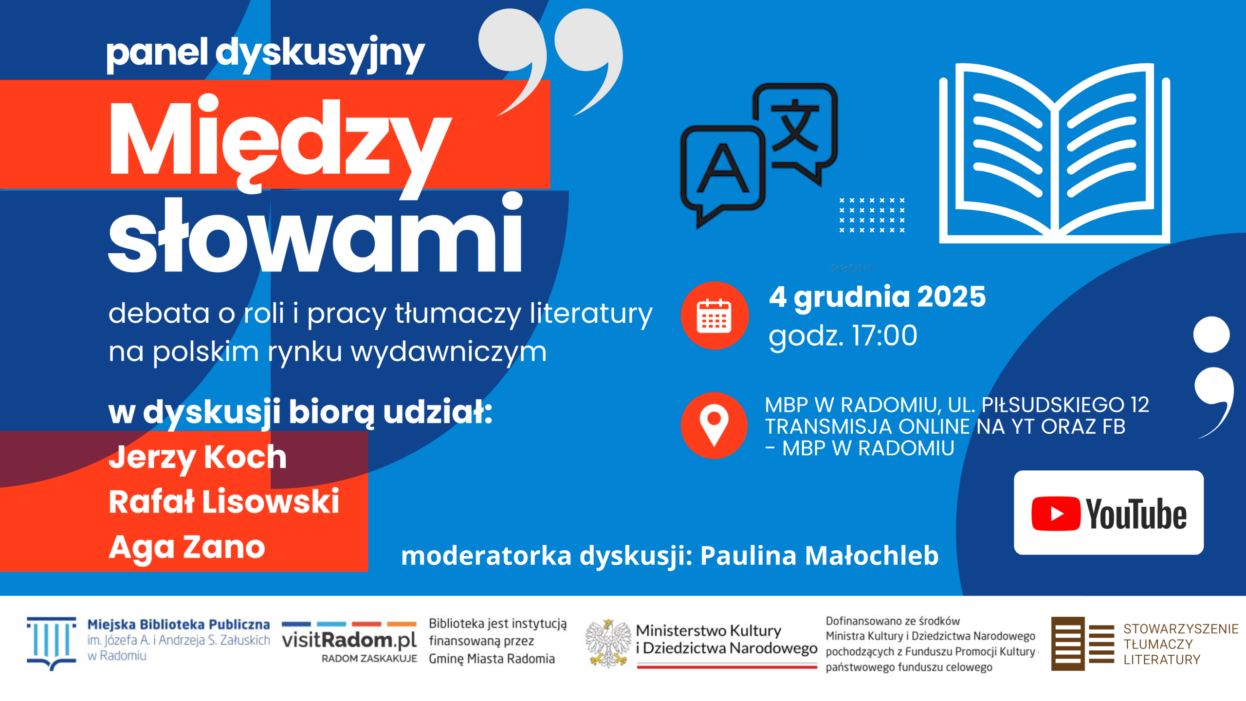 Między słowami – debata o roli i pracy tłumaczy literatury na polskim rynku wydawniczym