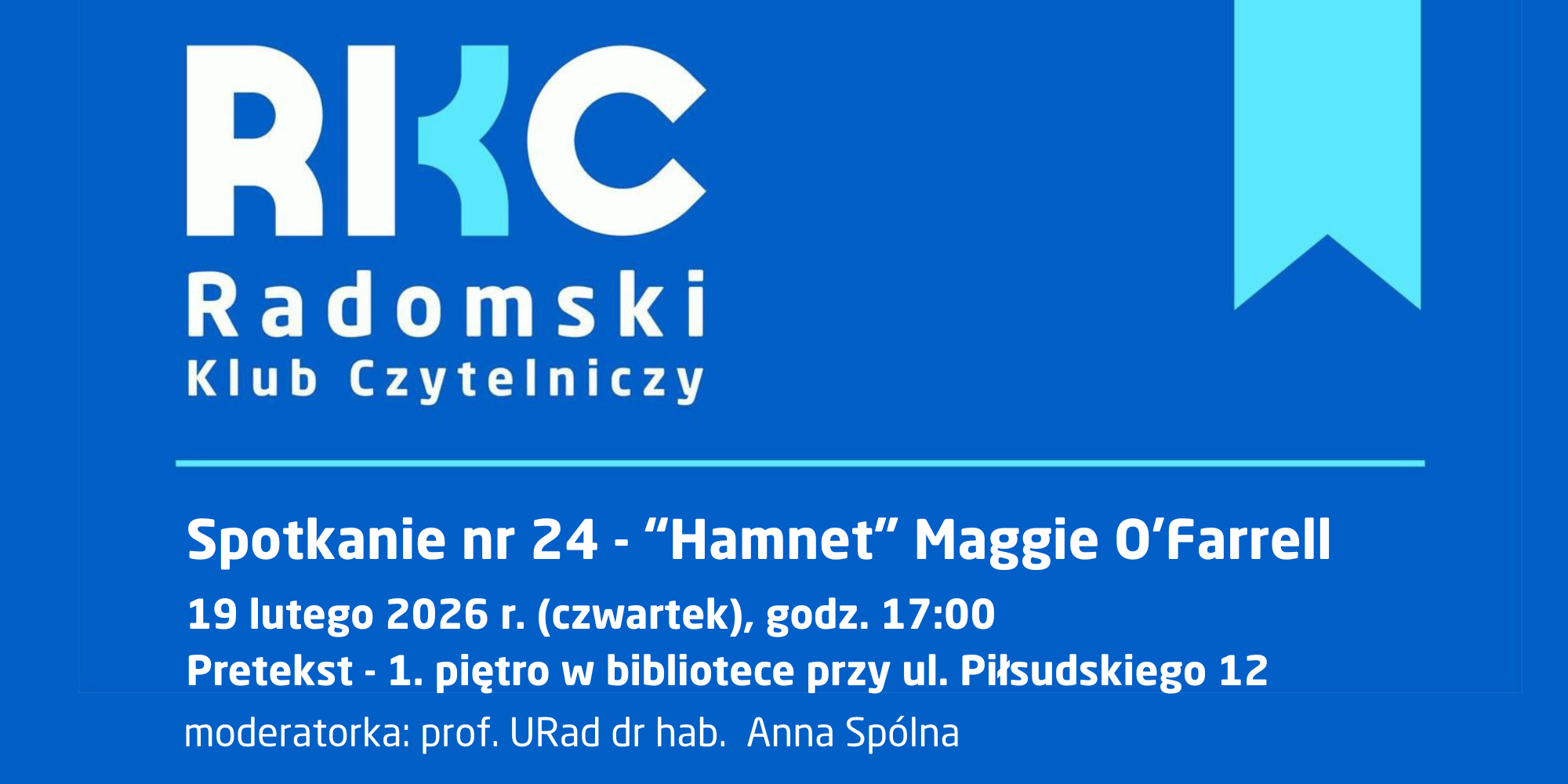 Dwudzieste czwarte spotkanie Radomskiego Klubu Czytelniczego