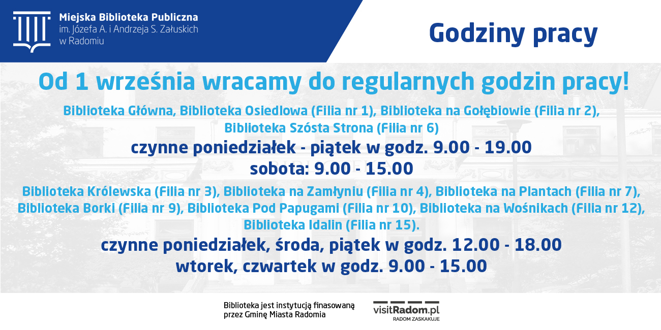 Godziny pracy od września