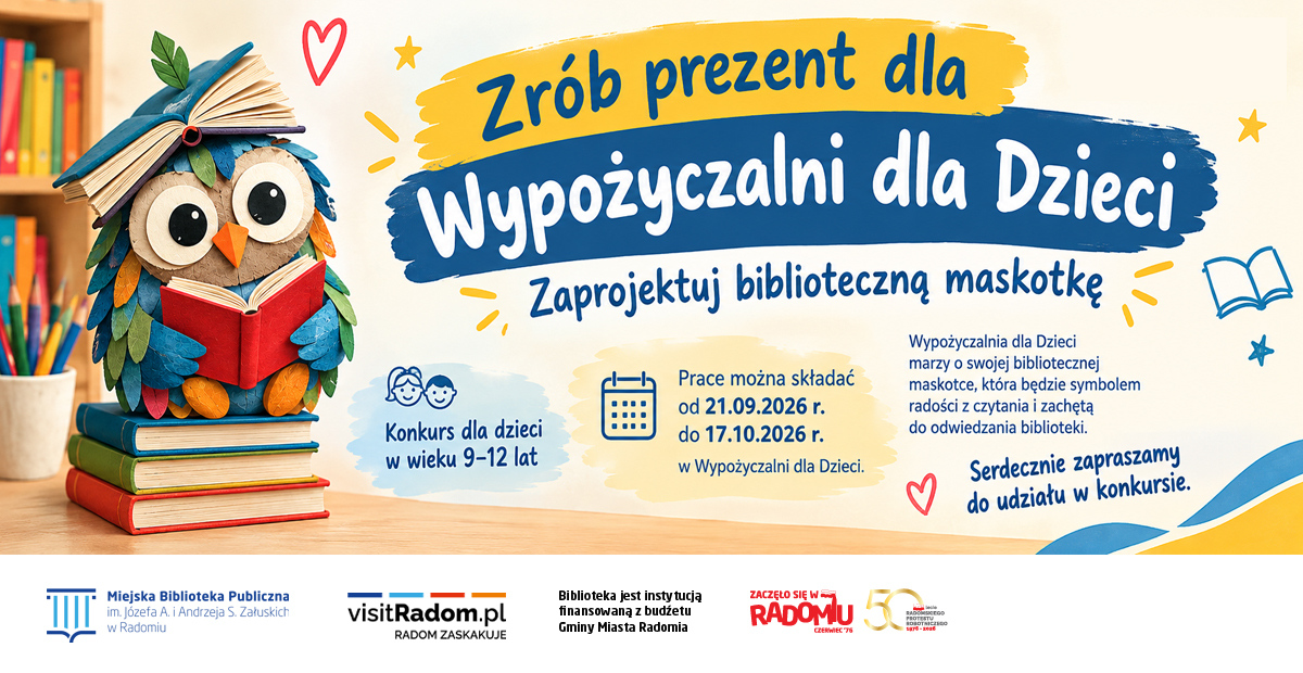 Zaprojektuj biblioteczną maskotkę